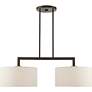 5_Livex Monroe 35" Wide English Bronze 2-Light Linear Drum Chandelier more views