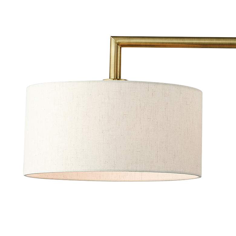 Image 4 Livex Monroe 51" Wide Antique Brass 3-Light Linear Pendant more views