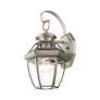 5_Livex Monterey 12.5" High Brushed Nickel Outdoor Lantern Wall Light more views