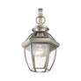 7_Livex Monterey 12.5" High Brushed Nickel Outdoor Lantern Wall Light more views