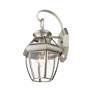 Livex Monterey 12.5" High Brushed Nickel Outdoor Lantern Wall Light in scene