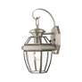 Livex Monterey 12.5" High Brushed Nickel Outdoor Lantern Wall Light in scene