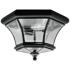 Livex Monterey 12 1/2" Black Traditional Outdoor Ceiling Light