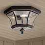 1_Livex Monterey 12 1/2" Black Traditional Outdoor Ceiling Light