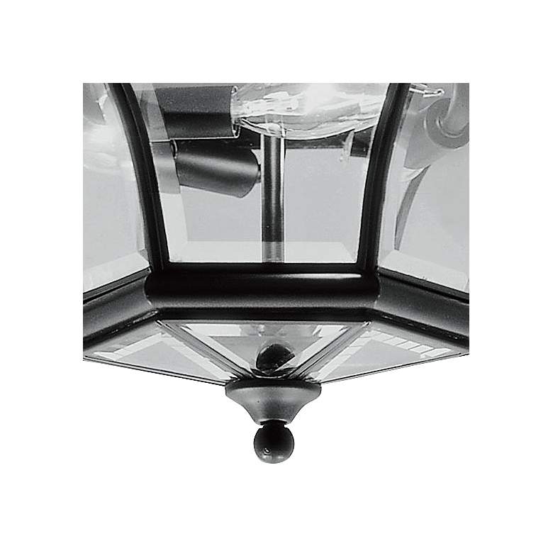 Image 3 Livex Monterey 12 1/2" Black Traditional Outdoor Ceiling Light more views