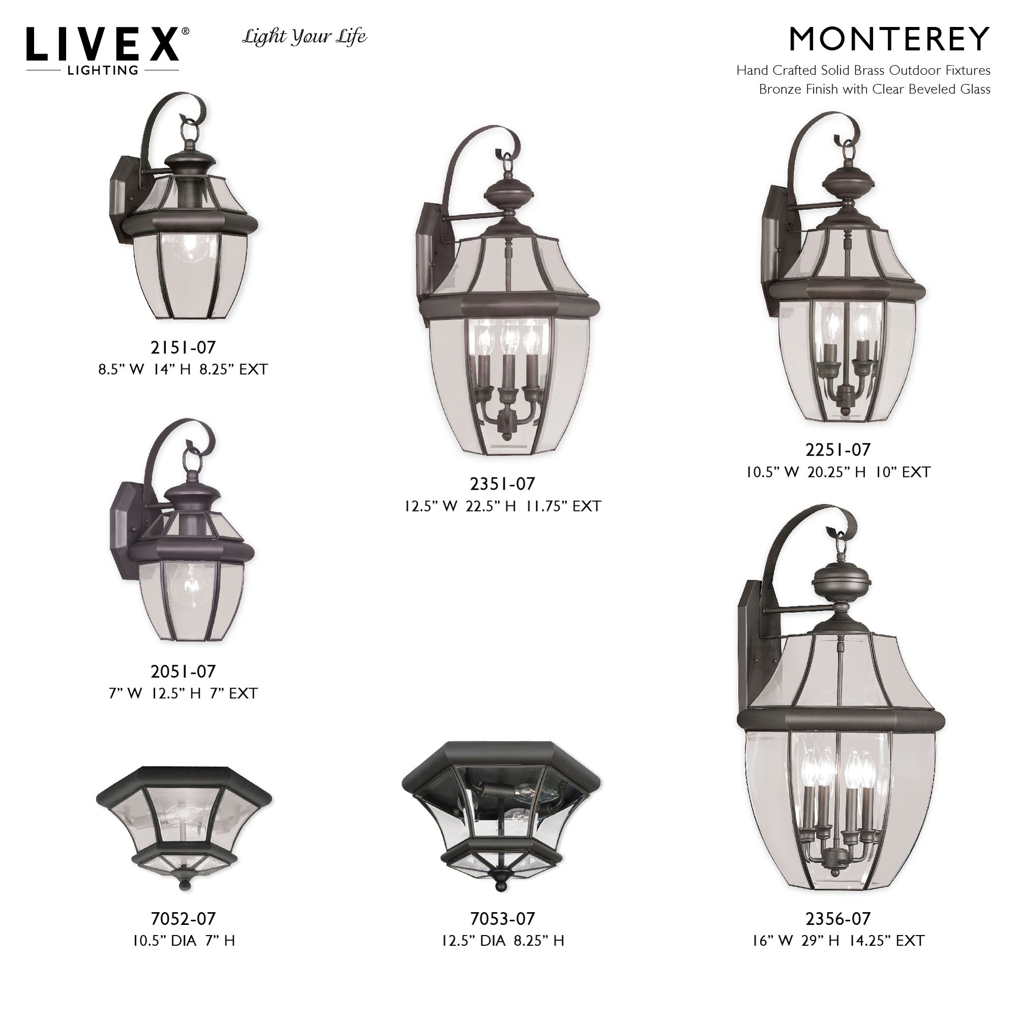 Image 7 Livex Monterey 12 1/2" High Bronze Outdoor Wall Light more views