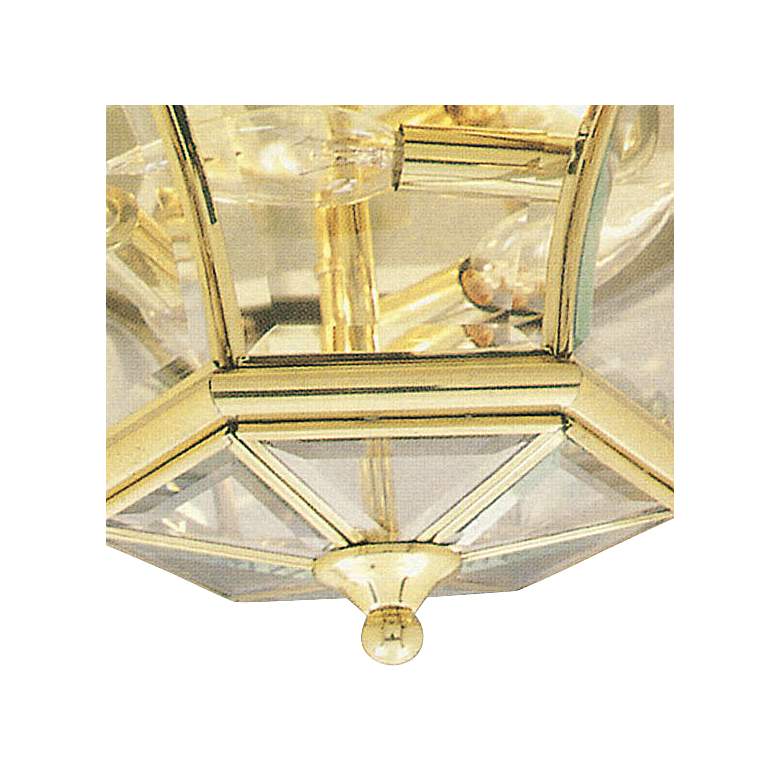 Image 3 Livex Monterey 12 1/2" Wide Polished Brass Outdoor Ceiling Light more views
