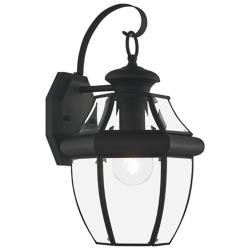 Livex Monterey 13" High Black Outdoor Wall Light