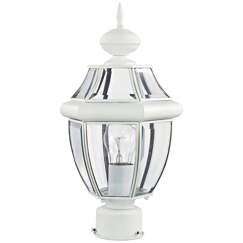 Image 1 Livex Monterey 16 1/2" High White Lantern Outdoor Post Light