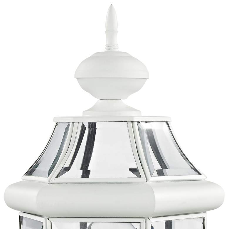 Image 2 Livex Monterey 16 1/2" High White Lantern Outdoor Post Light more views