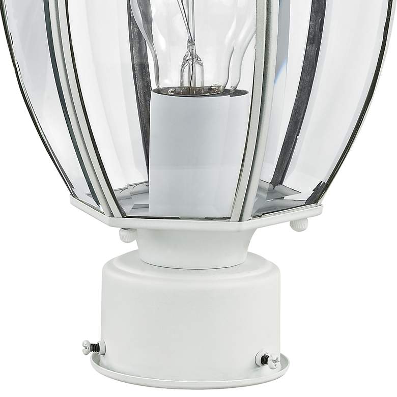 Image 3 Livex Monterey 16 1/2" High White Lantern Outdoor Post Light more views