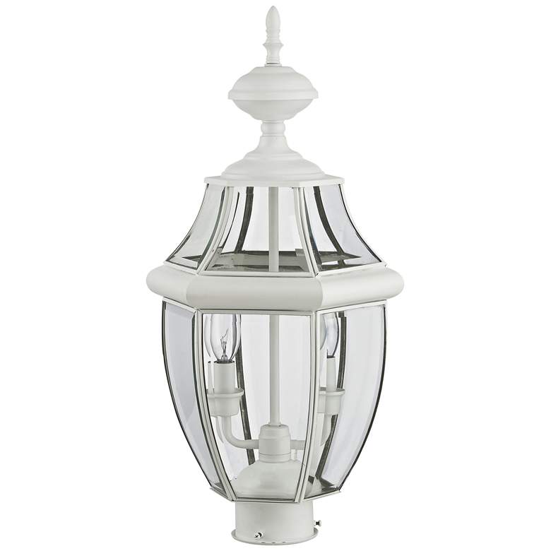 Image 1 Livex Monterey 21 1/2" High White Lantern Outdoor Post Light