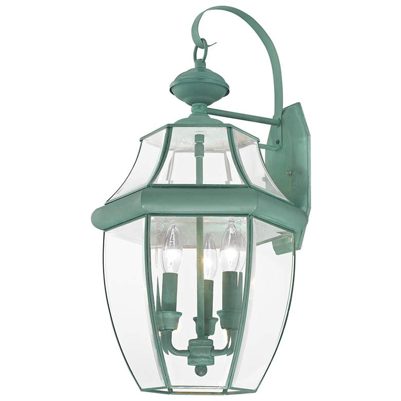 Image 6 Livex Monterey 22 1/2" High Verdigris 3-Light Outdoor Wall Light more views