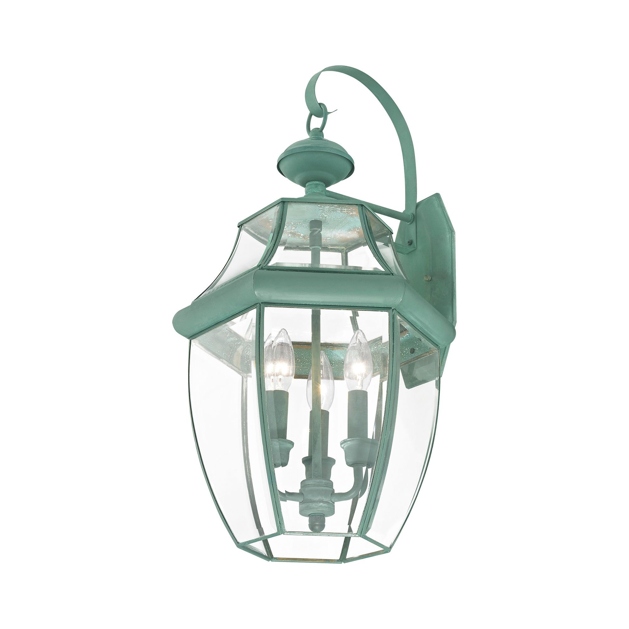 Livex Monterey 22 1/2" High Verdigris 3-Light Outdoor Wall Light