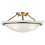 3_Livex Newburgh 16" Wide Antique Brass Alabaster Glass Ceiling Light