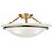 Livex Newburgh 16" Wide Antique Brass Alabaster Glass Ceiling Light