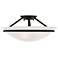 Livex Newburgh 16" Wide Black Ceiling Light with Alabaster Glass