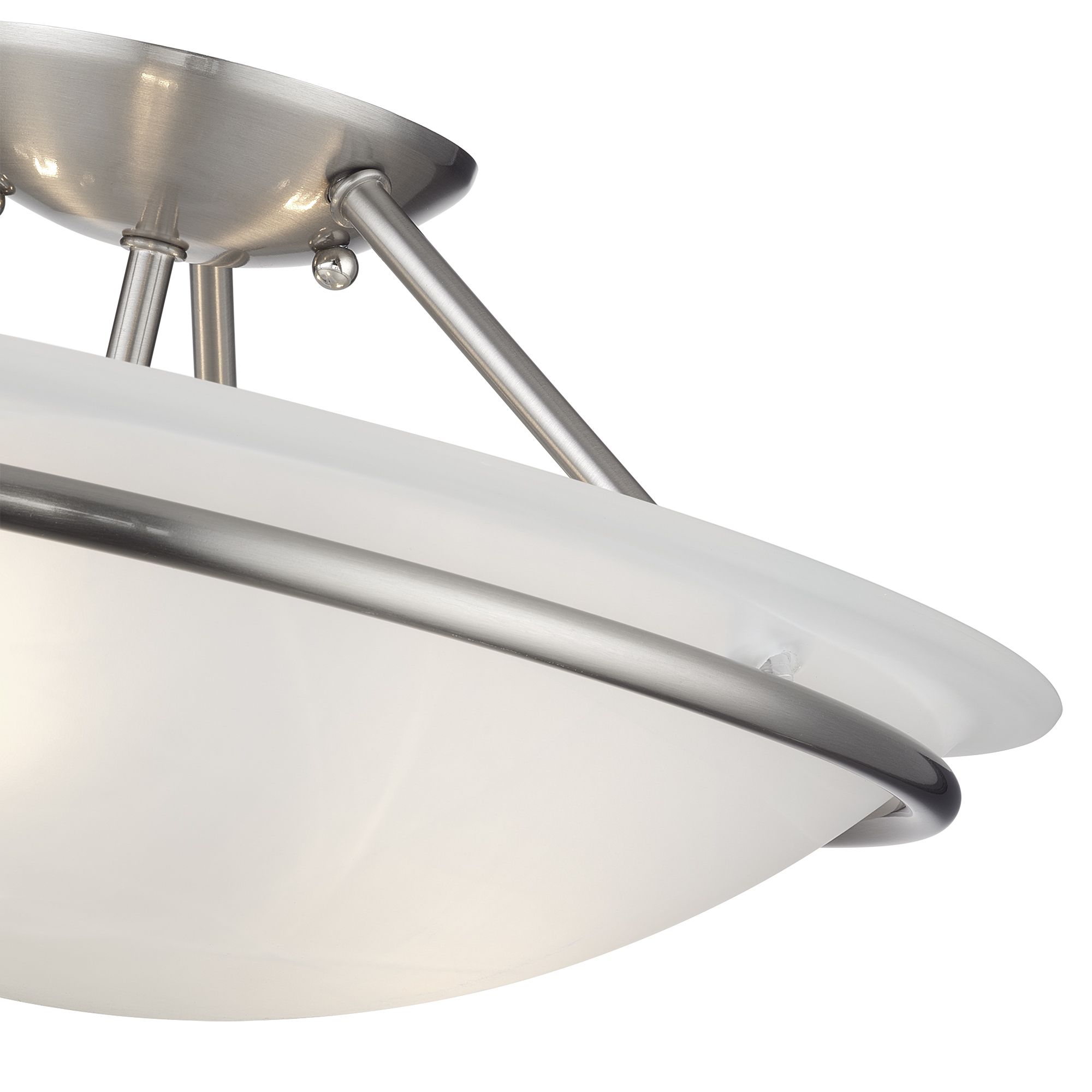 Livex Newburgh 16" Wide Brushed Nickel 3-Light Ceiling Light