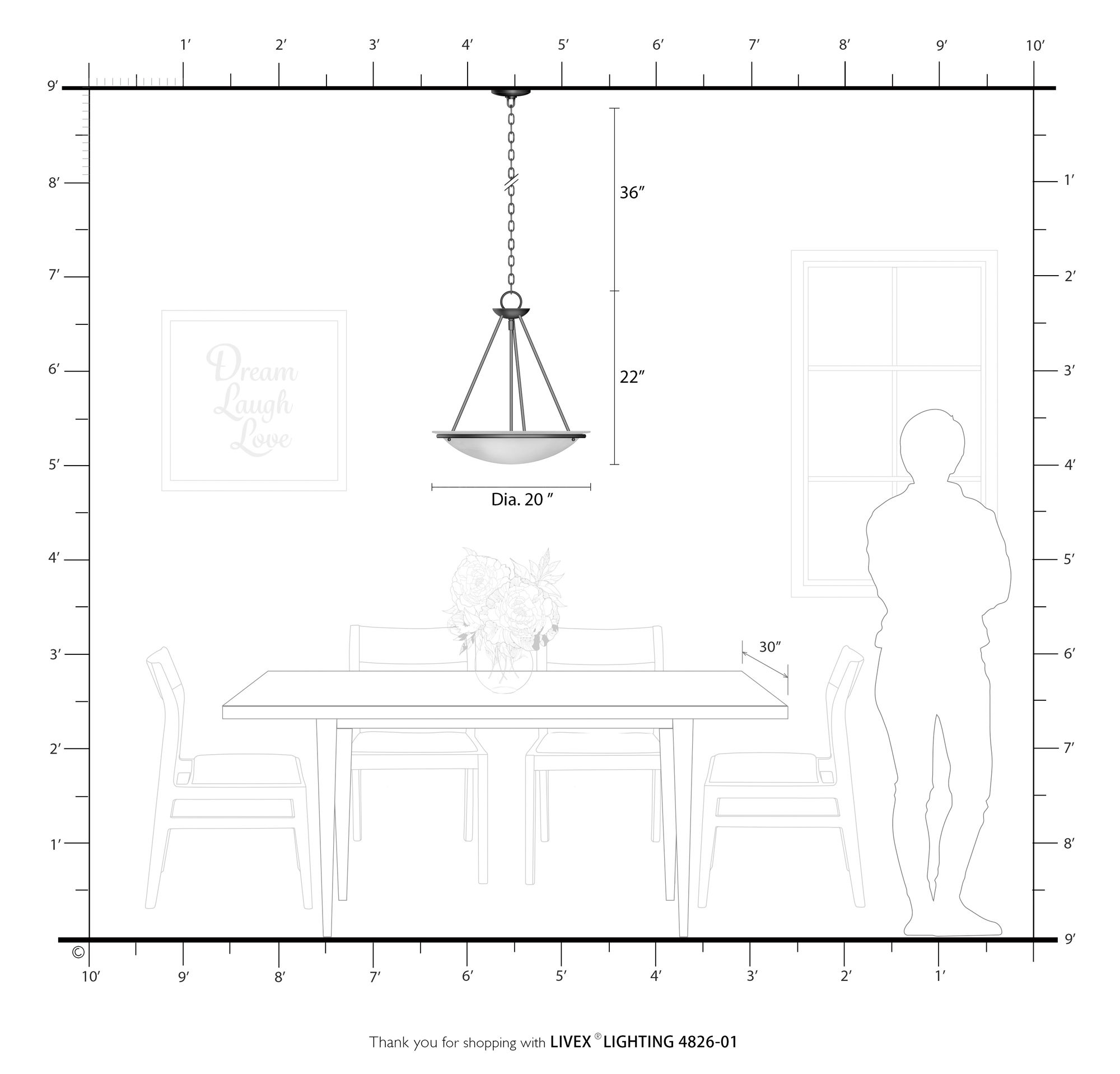 Livex Newburgh 20" Wide 3-Light Antique Brass Bowl Pendant