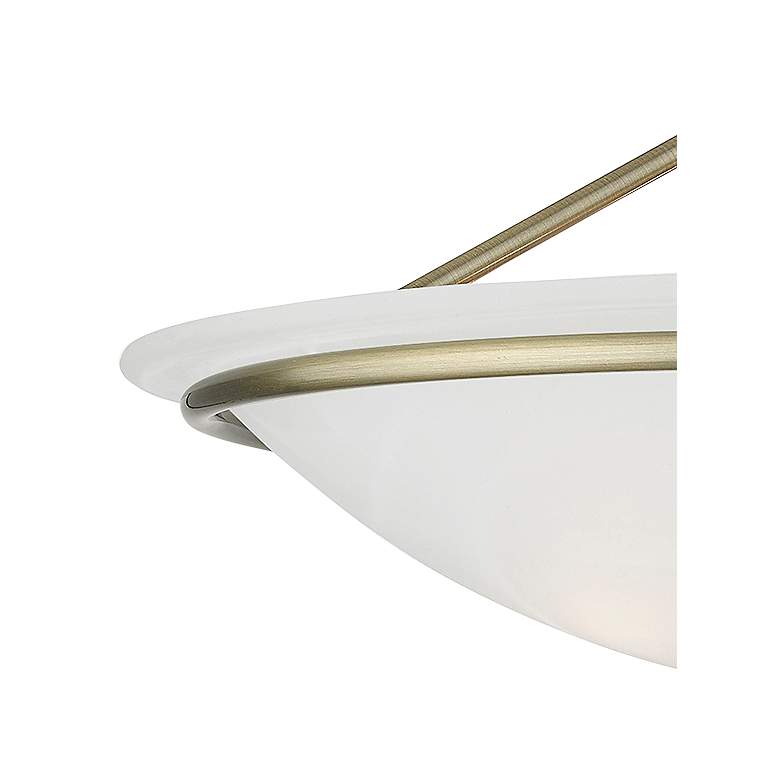 Image 4 Livex Newburgh 20" Wide 3-Light Antique Brass Ceiling Light more views