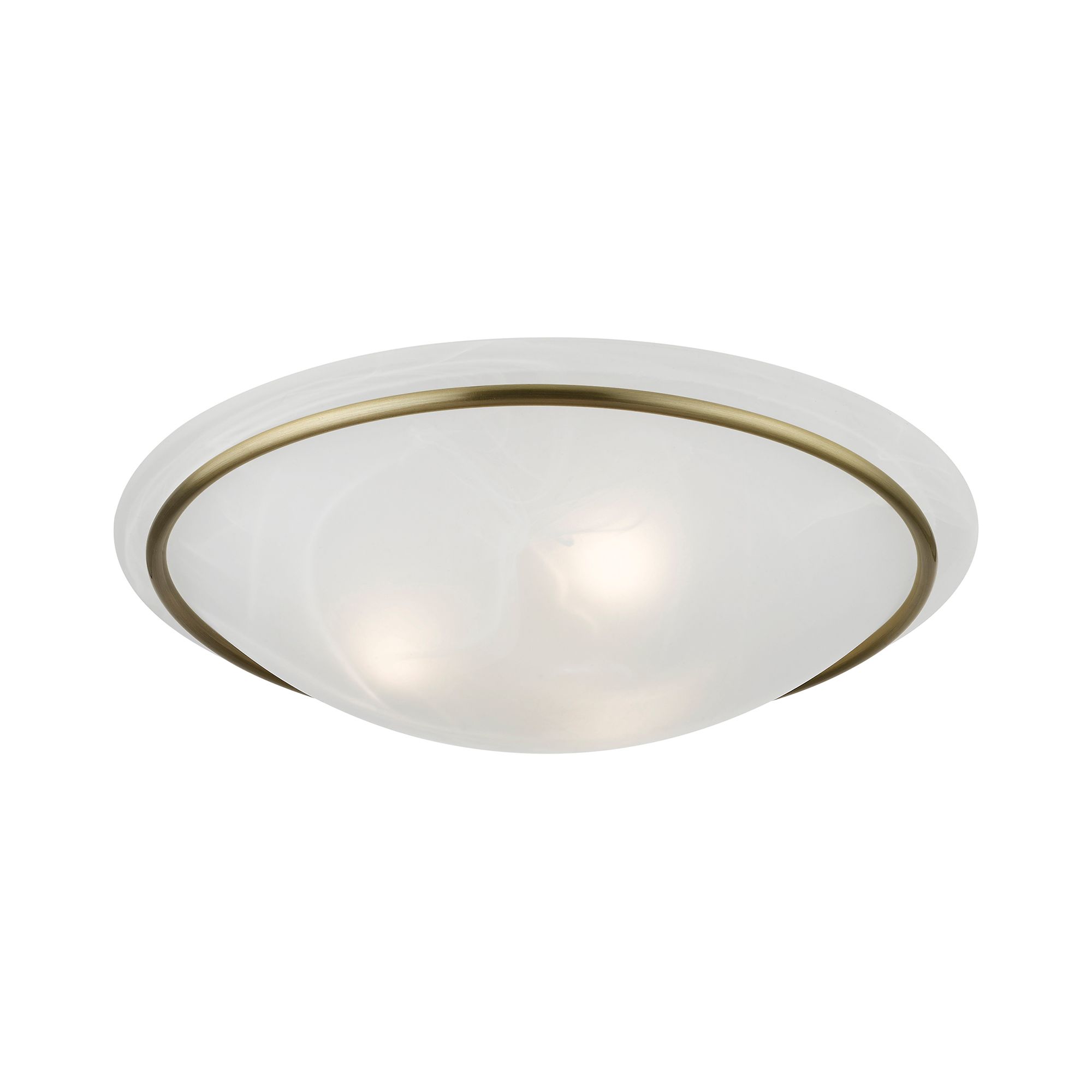 Livex Newburgh 20" Wide 3-Light Antique Brass Ceiling Light in scene