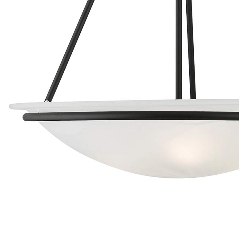 Image 4 Livex Newburgh 20" Wide 3-Light Black Finish Bowl Pendant more views