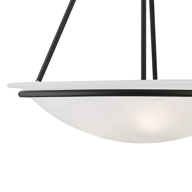 Image 4 Livex Newburgh 20 inch Wide 3-Light Black Finish Bowl Pendant more views