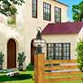 Livex Newburyport 15" High Charcoal Outdoor Post Light in scene