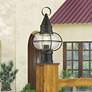 Livex Newburyport 15" High Charcoal Outdoor Post Light in scene