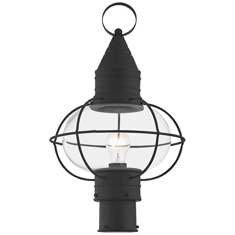 Image 3 Livex Newburyport 19 3/4" High Black Outdoor Lantern Post Light