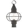 3_Livex Newburyport 19 3/4" High Black Outdoor Lantern Post Light