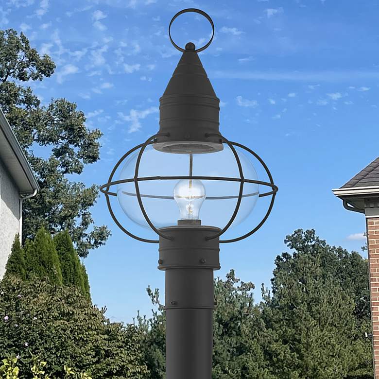 Image 2 Livex Newburyport 19 3/4" High Black Outdoor Lantern Post Light