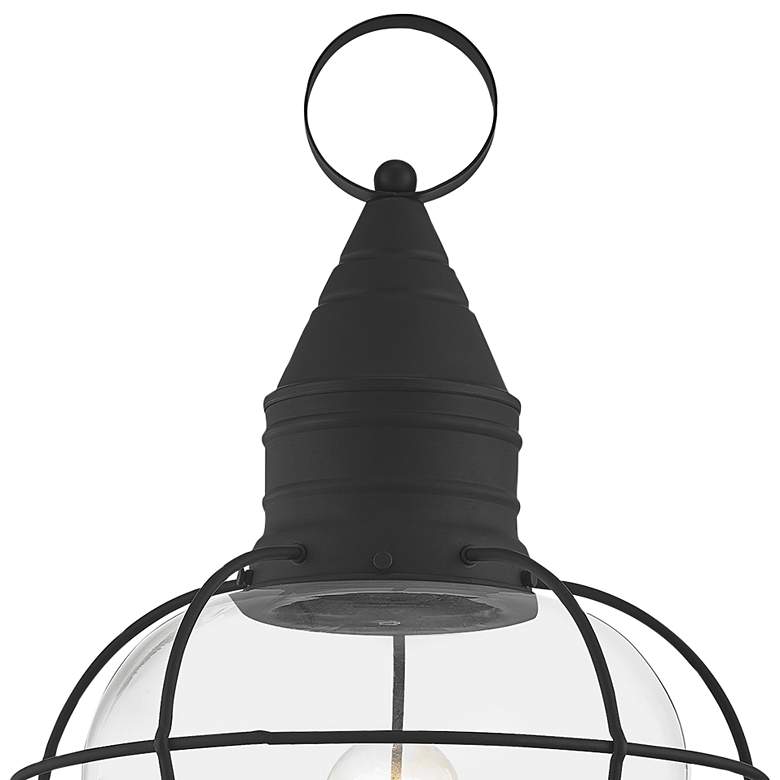 Image 4 Livex Newburyport 19 3/4" High Black Outdoor Lantern Post Light more views