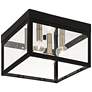 1_Livex Nyack 10 1/2" Wide Black Outdoor Ceiling Light