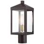 2_Livex Nyack 15 1/4" High Bronze and Brass Outdoor Post Light