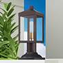 1_Livex Nyack 15 1/4" High Bronze and Brass Outdoor Post Light
