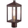 7_Livex Nyack 15 1/4" High Bronze and Brass Outdoor Post Light more views
