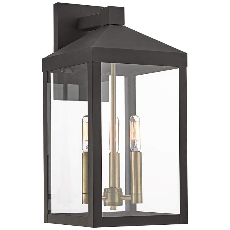 Image 2 Livex Nyack 17 1/2" High Bronze Outdoor Wall Light