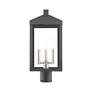 5_Livex Nyack 19.5" High Black Finish 3-Light Outdoor Lantern Post Light more views
