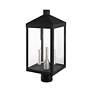 7_Livex Nyack 19.5" High Black Finish 3-Light Outdoor Lantern Post Light more views