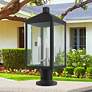 Livex Nyack 19.5" High Black Finish 3-Light Outdoor Lantern Post Light
