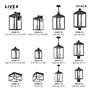 3_Livex Nyack 24"H Gray and Nickel 3-Light Outdoor Post Light more views