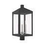 4_Livex Nyack 24"H Gray and Nickel 3-Light Outdoor Post Light more views