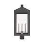 5_Livex Nyack 24"H Gray and Nickel 3-Light Outdoor Post Light more views