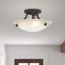 2_Livex Oasis 12" Wide Bronze with Honey Alabaster Glass Ceiling Light