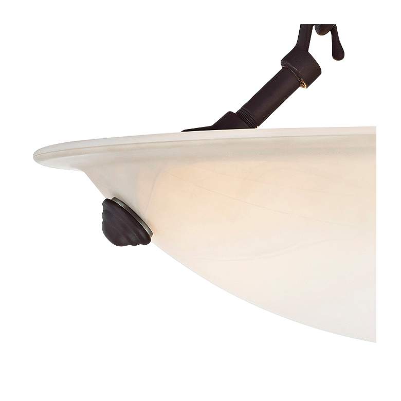 Image 4 Livex Oasis 12" Wide Bronze with Honey Alabaster Glass Ceiling Light more views