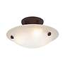 6_Livex Oasis 12" Wide Bronze with Honey Alabaster Glass Ceiling Light more views