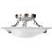 Livex Oasis 12" Wide Brushed Nickel Alabaster Bowl Ceiling Light