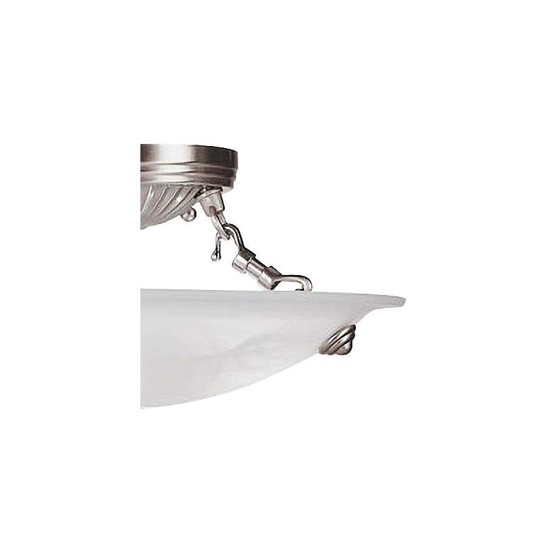 Image 3 Livex Oasis 12" Wide Brushed Nickel Alabaster Bowl Ceiling Light more views