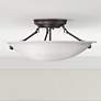 1_Livex Oasis 16" Wide Bronze and Alabaster Bowl Ceiling Light